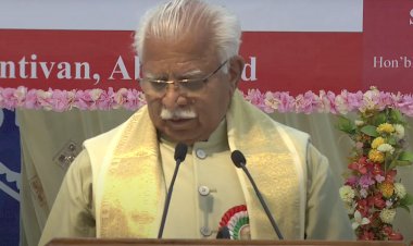 haryana cm manohar lal khattar about sports minister sandeep singh and notbandi in rajasthan aburoad