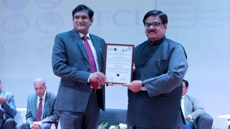 vivekanand global university jaipur award for best forensic science department award