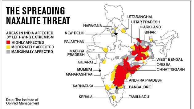 jal shakti ministry report about naxals effected area of rajasthan
