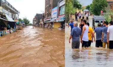 dam broken at sanchore in rajasthan water entered in city houses and shops evacuated