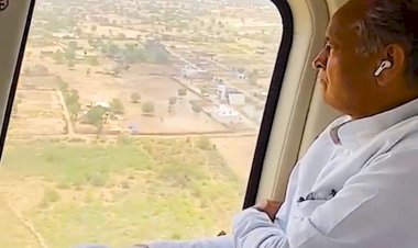 cm ashok gehlot conducts aerial survey to assess damage caused by cyclone biparjoy in rajasthan