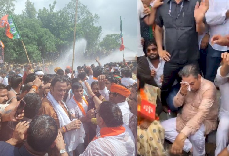 police use water cannon many leaders and workers injured in bjp nahi sahega rajasthan