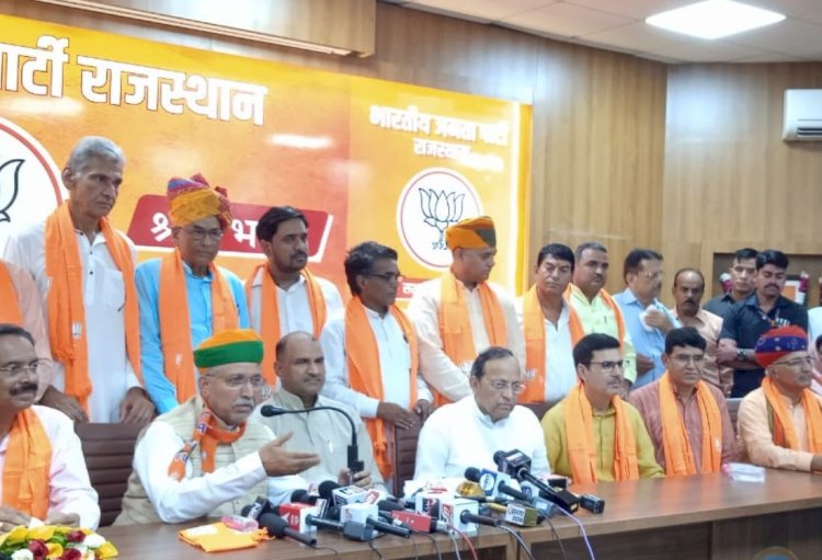 rajasthan election 2023  many congress leaders and officers joined bjp in rajasthan