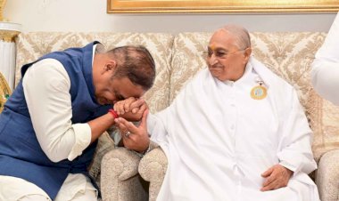 assam cm himanta biswa sarma visit brahma kumaris institute in abu road