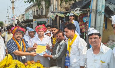 aap leaders reached at dangal program in karauli