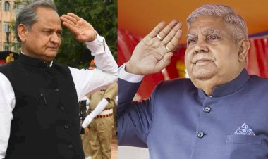 cm ashok gehlot raise a question on vice president jagdip dhankhar regular visit in rajasthan