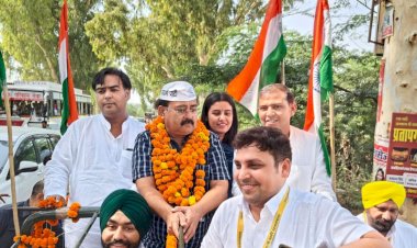aam aadmi party took out tiranga yatra in hanumangarh