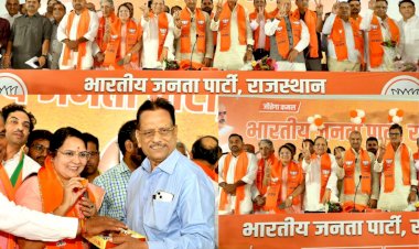 ex jaipur mayor jyoti khandelwal chandrashekhar baid ravinder singh bharti joined bjp before rajasthan election 2023
