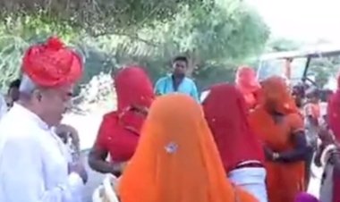 minister sukhram bishnoi accused of distributing notes video goes viral on social media