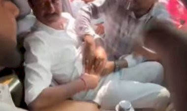 brs mp kotha prabhakar reddy was stabbed in the stomach by an unidentified person