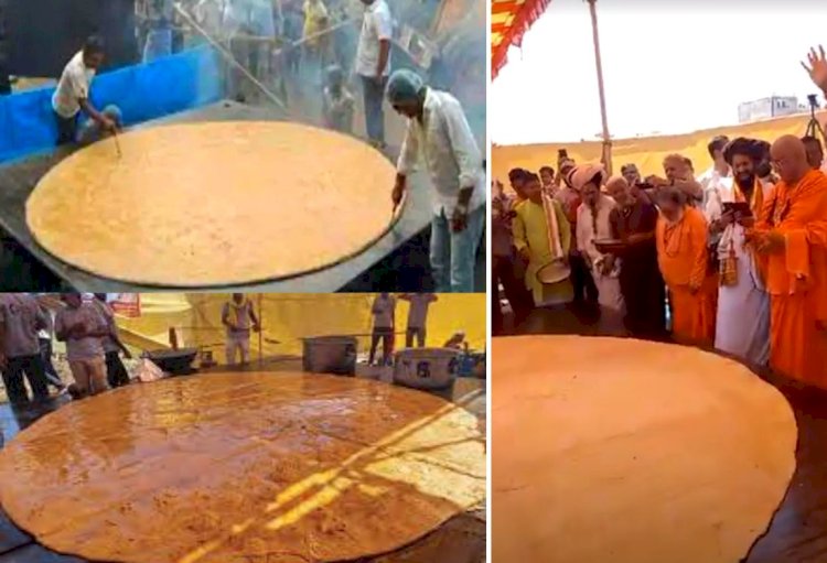 world largest roti from 207 kg flour made in bhilwara rajasthan