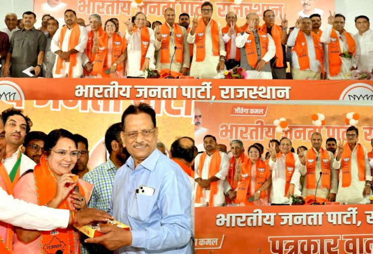 ex jaipur mayor jyoti khandelwal chandrashekhar baid ravinder singh bharti joined bjp before rajasthan election 2023