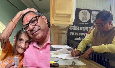 satish poonia registered nomination form after blessings of victory from his mother