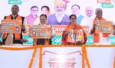 bjp released manifesto for rajasthan election 2023