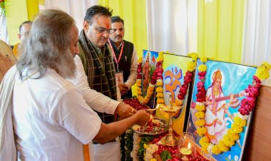 chief minister bhajan lal sharma inaugurate blood donation centre with shri shri ravishankar