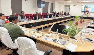the first review meeting of the department was organized under the chairmanship of minister of state for forest and environment sanjay sharma