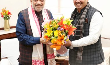 home and cooperation minister amit shah met lok sabha speaker om birla union industry and commerce minister piyush goyal and railway minister ashwini vaishnav. bhajan lal sharma