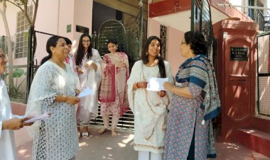 voter information slips are being given to voters from door to door   they are being motivated to vote