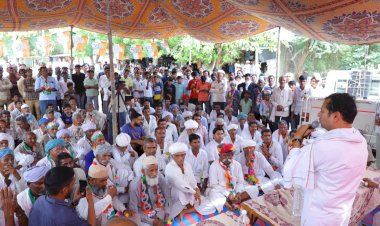 vaibhav gehlot interacted with villagers extended best wishes for ram navami