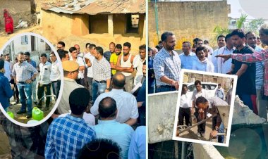 due to heatwave baran district collector visited the clean water supply field and inspected it