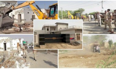 hanumangarh police took a big action. in two separate operations the district police froze the smugglers property worth about rs 10 crore