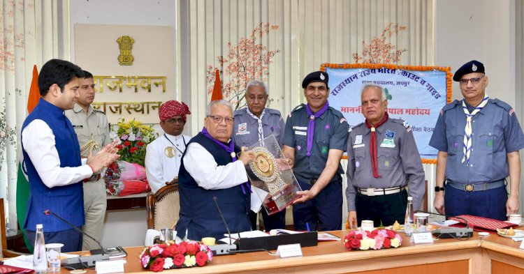 scout guide chal vyjayanti shield awarded for excellent work effective implementation of scout guide cum educational activities   governor