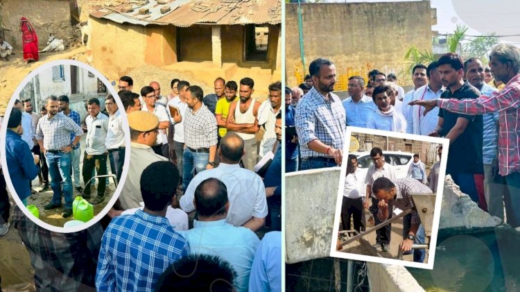 due to heatwave baran district collector visited the clean water supply field and inspected it