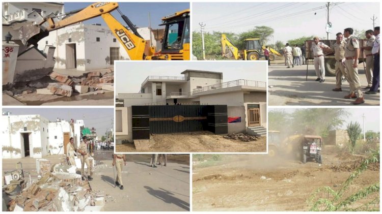 hanumangarh police took a big action. in two separate operations the district police froze the smugglers property worth about rs 10 crore