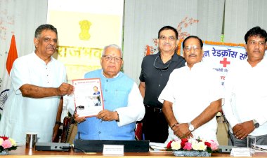 state level review meeting of red cross society organized under the chairmanship of governor kalraj mishra