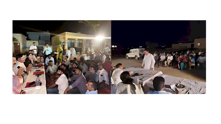 divisional commissioner listened to the problems of the common people in ratri chaupal