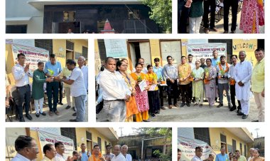 bharat vikas parishad chitrakoot branch did guru vandan and student felicitation in government school sodalala