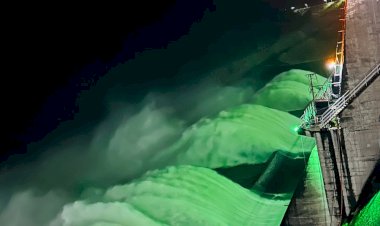 mahi dam covered in tricolor becomes center of attraction