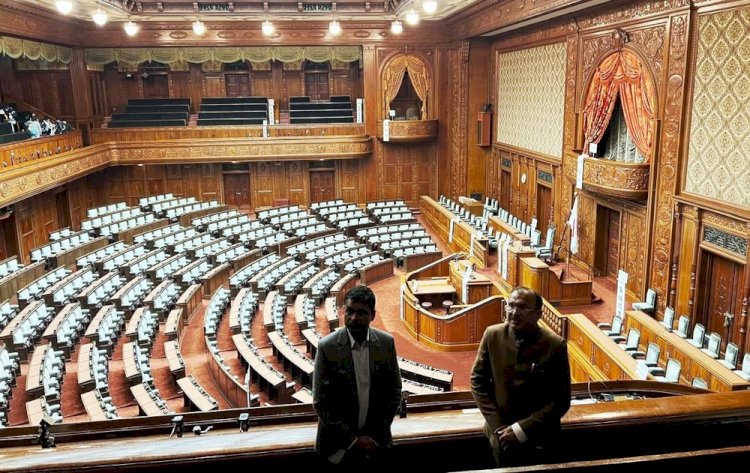 assembly speaker vasudev devnani visited japans parliament