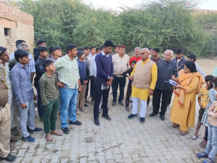 panchayati raj minister visited barmer and balotra