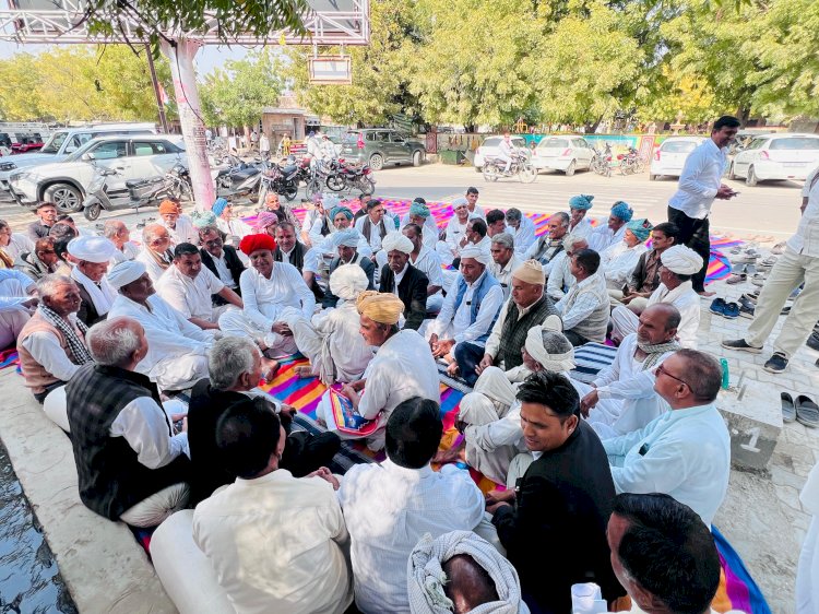 sanchore me jila bacho samiti ka dharna day 37