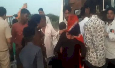 jodhpur terrible bus accident 1 dead 19 injured