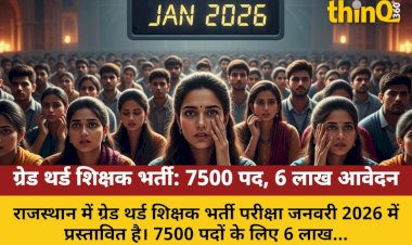 grade third teacher recruitment exam 7500 posts 6 lakh applications exam january 2026