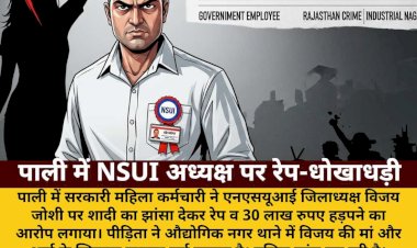 pali nsui district president rape 30 lakh extortion allegation