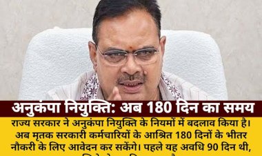 anukampa niyukti rules changed apply 180 days