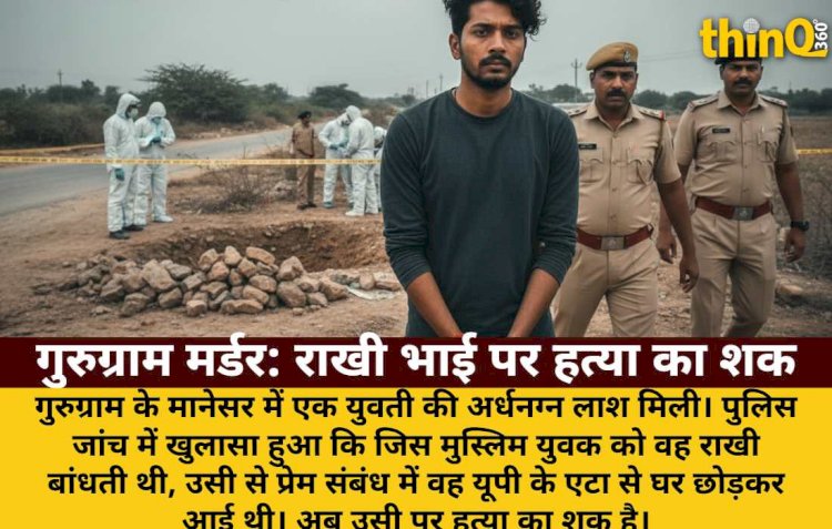 gurugram murder mystery rakhi bhai par hatya ka shak shadi ka dabav vajah