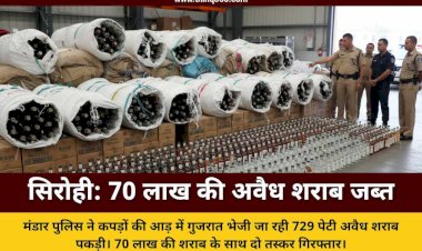 sirohi police seize illegal liquor worth 70 lakhs two arrested