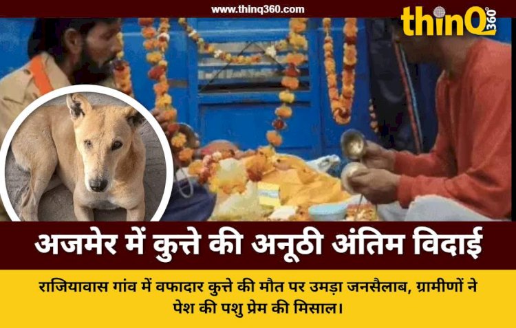 dog funeral procession with dj in ajmer rajasthan