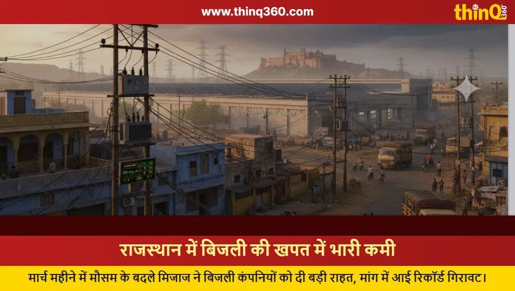 rajasthan electricity consumption drop march 2026