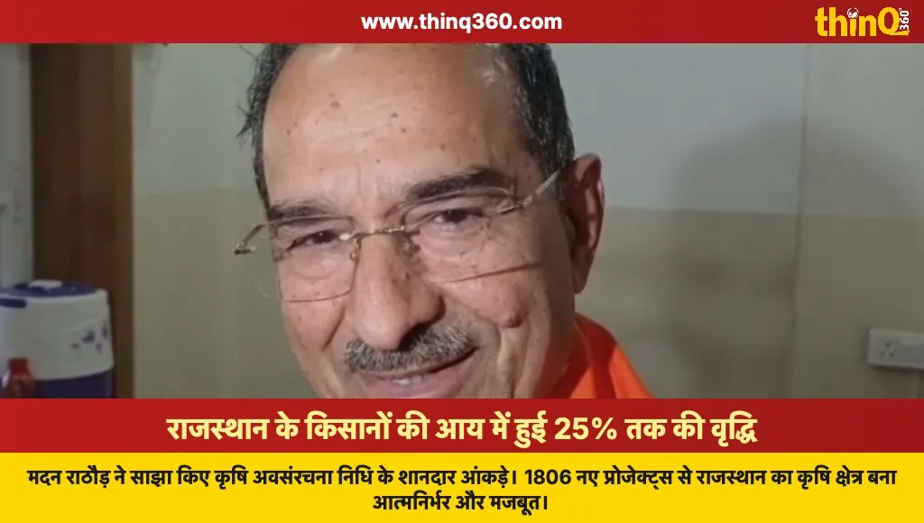 madan rathore rajasthan agriculture infrastructure fund farmers income boost