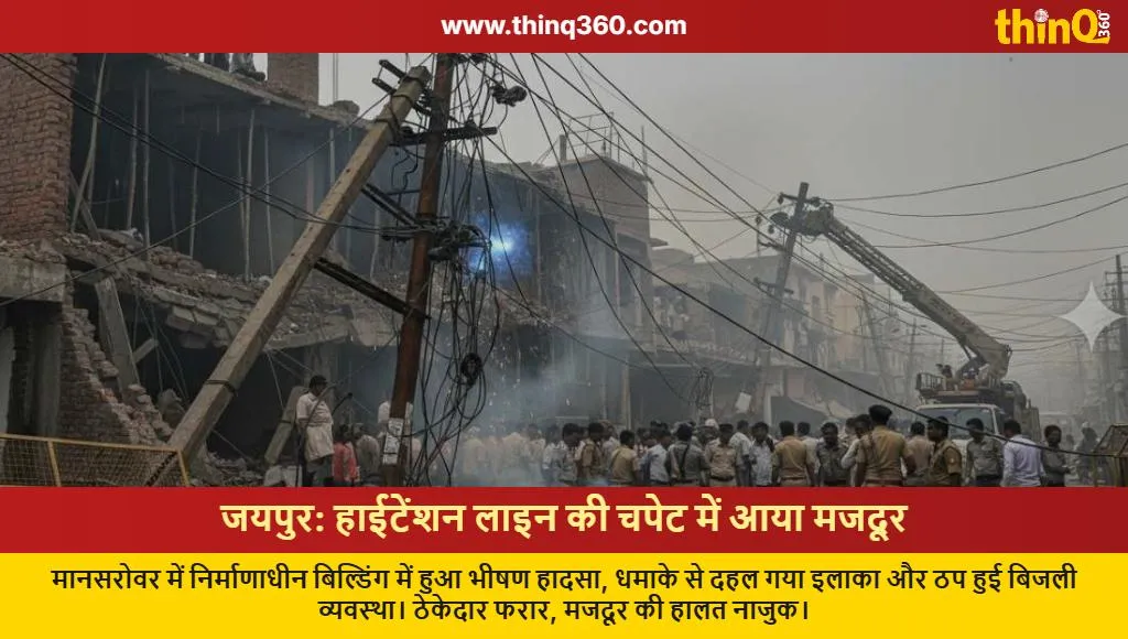 jaipur high tension line accident worker injured power outage