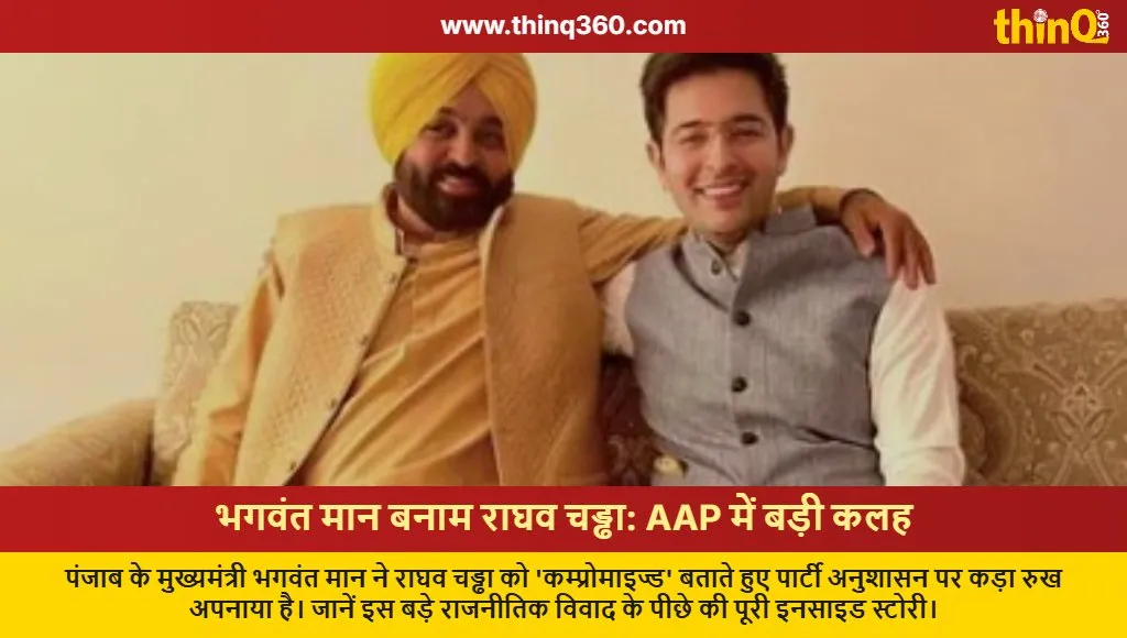bhagwant mann slams raghav chadha punjab aap internal conflict