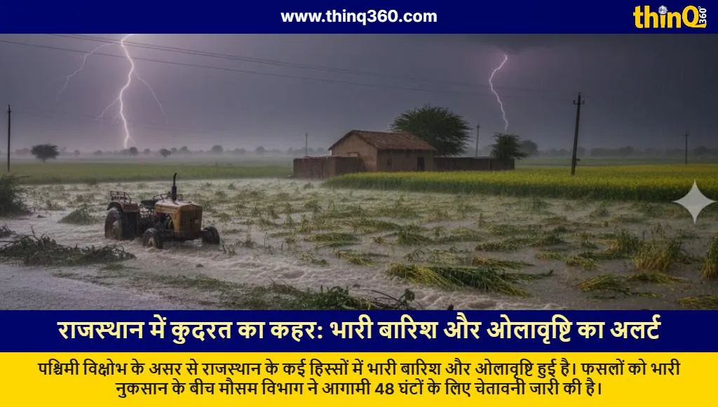 rajasthan weather update heavy rain hailstorm alert farmers loss