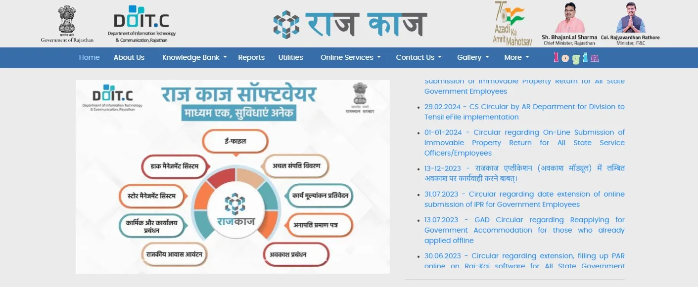 rajasthan raj kaj portal egovernance bhajan lal sharma success