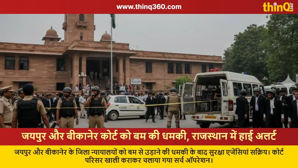jaipur bikaner court bomb threat security alert rajasthan