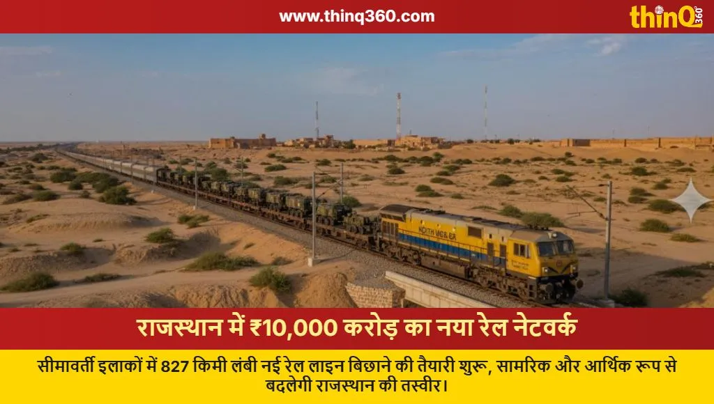 rajasthan 10000 crore border rail project 827km track